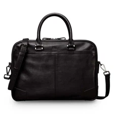 NEw Sealed w/Tag SENA Leather Laptop Notebook PC Messenger Commuter Bag Black