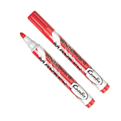 24 x RED White Board Marker Pens 3mm Bullet Tip Quick Dry Ink Classroom Office - Picture 2 of 6