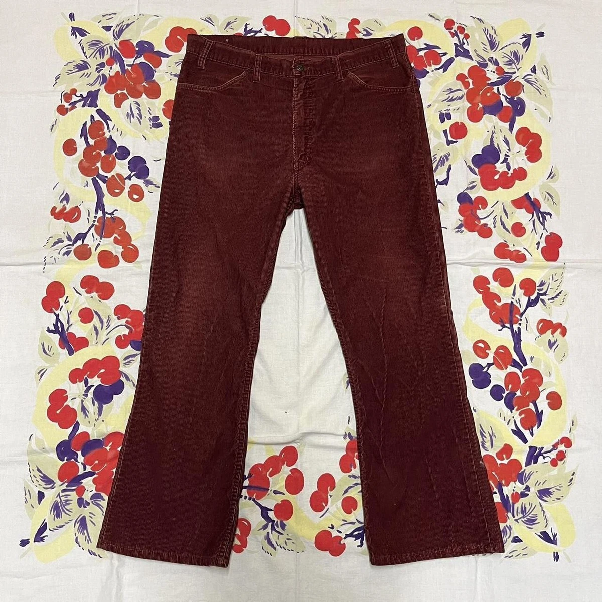 Vintage 80s Levis 646 Corduroy Pants White Tab Flared Bell Bottoms Made in  USA