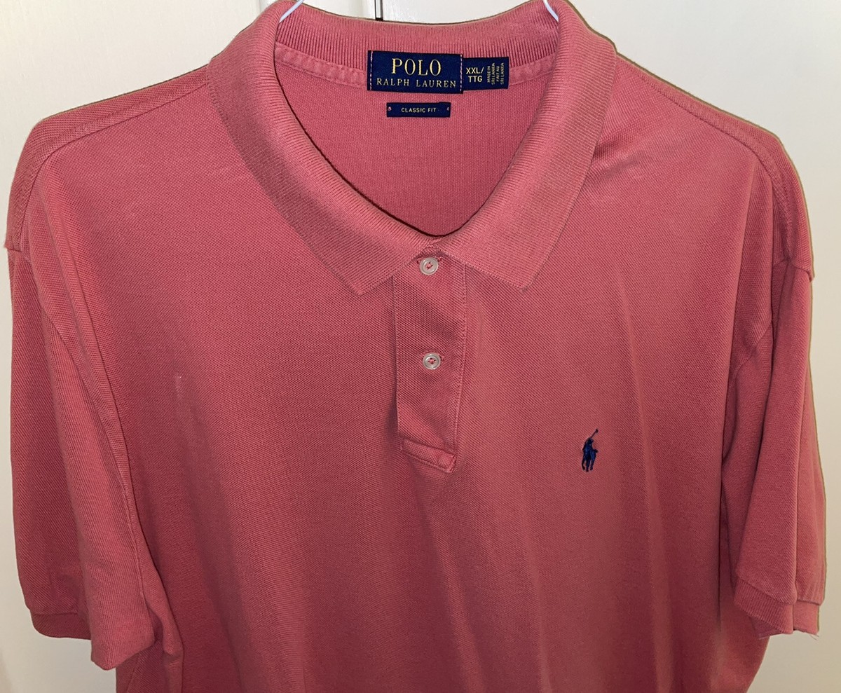 Polo Ralph Lauren Mens XXL S/S Cotton Polo Shirt, Vintage