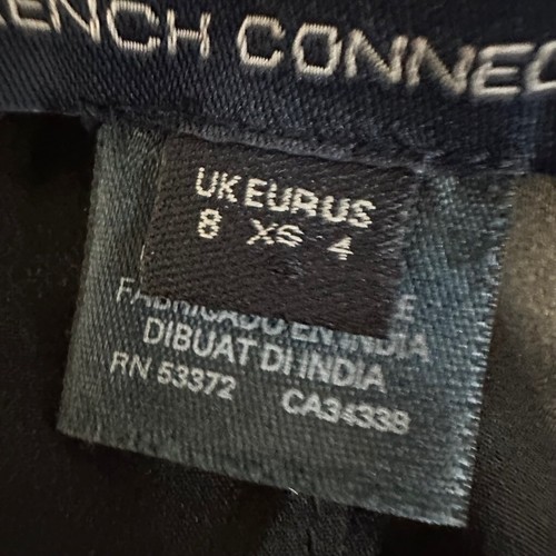 French Connection Lace Astrida 3D Embroidered Floral Mod XS Eur Black Size 4 US - Picture 9 of 17