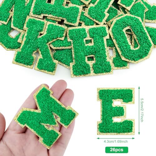 26Pcs Self Adhesive Chenille Letter Patches A-Z Chenille Letters for Clothing... - Picture 2 of 7