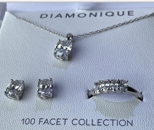 3-teiliges Set Diamant 100-Facetten Giftable Kollektion Oval Neu im Karton - Bild 7 von 7