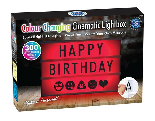Colour Changing A4 Light Up 90 Letters Box Cinematic Led Sign Wedding Party - Picture 7 of 7
