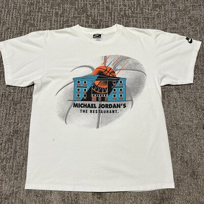 ナイキ　90年代　マイケル・ジョーダン　レストランTシャツ　XL Michael Jordan's Restaurant T-Shirt VTG Nike XL White 90s