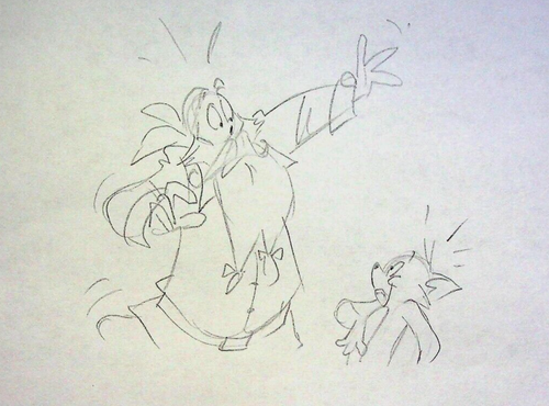 The Tom and Jerry Show 2014 Production Pencil LEN SIMON Animation Model Cel #NN - Picture 2 of 2