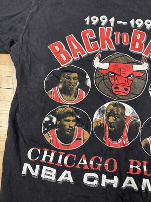 Vintage T Shirt 1991-92 Chicago Bulls Back To Back Champions