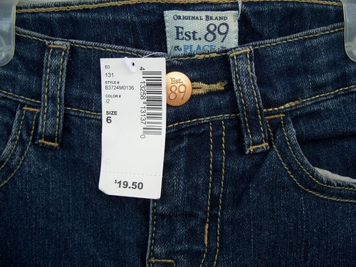 THE PLACE nwt blue denim Skinny Stretch jeans~size 6~NEW~retails for $19.50~ - Picture 2 of 3