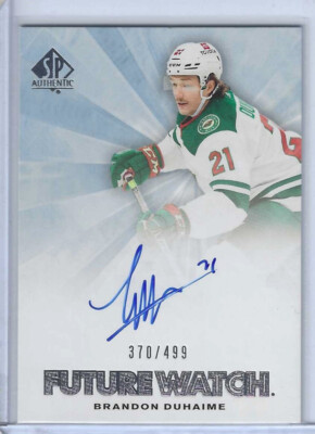 Brandon Duhaime 2021-22 SP Authentic Retro 11-12 Future Watch Auto 370/499 Wild