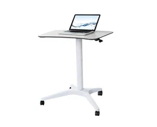 Mobile Standing Desk,Pneumatic Height Adjustable Laptop Desk from 29.5'' to 47''
