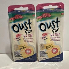 Oust Fan Refill  FLORAL SCENT  2 Refill .41 fl oz. Air Freshener NEW-Sealed