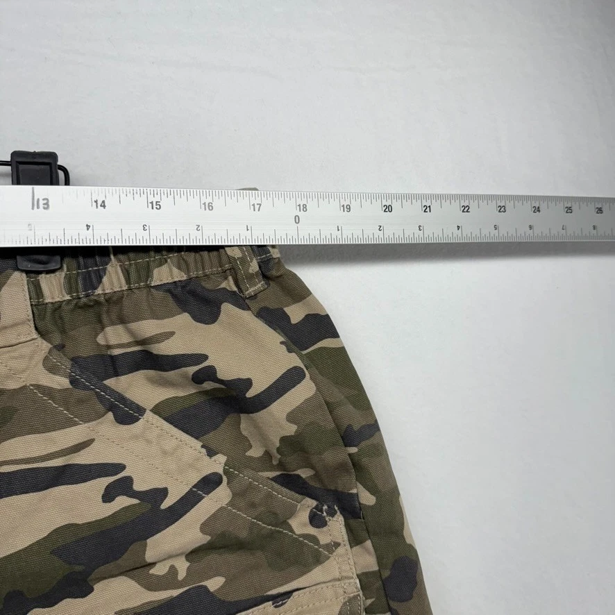 Vintage Red Head Shorts Men's 38 Brown Green Camo Double Cargo Pockets Stretch - Image 3 of 4