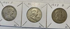New Listing1951, 1952, 1953D Franklin 90% Silver Half Dollar Fine to Very Fine Condition F5