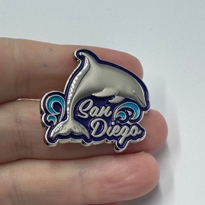 San Diego Dolphin Ocean Theme Enamel Souvenir Travel Lapel Pin California