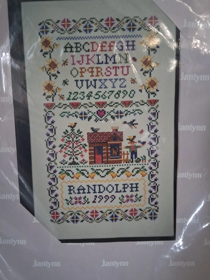NUEVO Janlynn SPRING FEVER ~ Muestreador de alfabeto ~ Kit de punto de cruz contado 20-2505 Foto 2 de 3