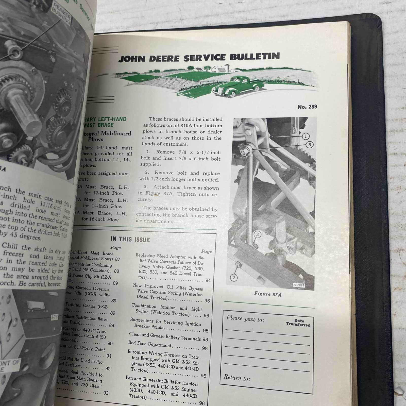 1958 59 60  John Deere General Sales Manual  Service Bulletins JM-12