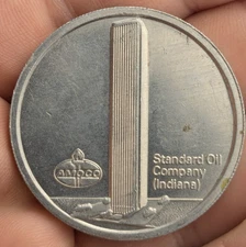 1974 - Amoco Standard Oil Company Indiana Revenue Spent Breakdown Medal  - B17B