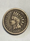 1859 **1st year** INDIAN HEAD CENT  **no shield reverse**
