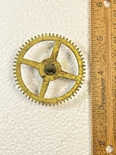 Ingraham Clock Mvmt (Pat 78/79)  Strike Side 2nd Wheel (See Pics To ID) (KD2907)