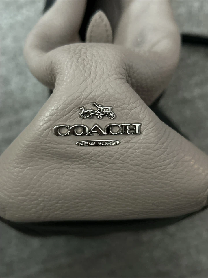 Coach Phoebe Leather Black & Tan Shoulder Bag With Exotic Trim - Image 2 of 4