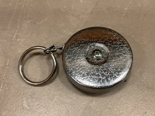 Vtg KEY-BAK Co. Stainless Retractable Key Chain Belt Clip Working Smooth