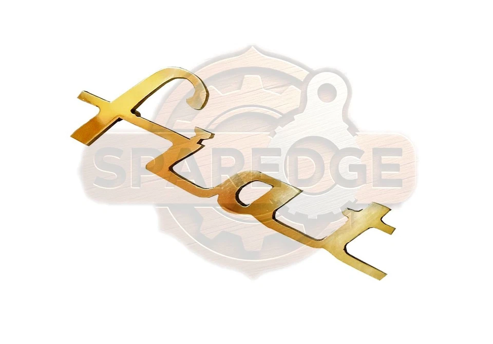 Emblema de bota dorado de latón personalizado con escritura "Fiat" para Fiat 600/750 Abarth Foto 3 de 3