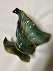 Vintage Shawnee Green Leaf Vase USA 822 Planter Wavy Fancy Ornate MINT Pottery
