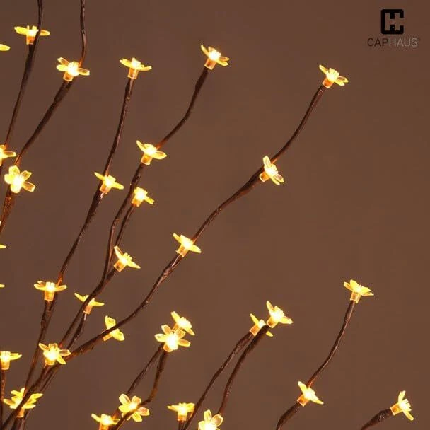 Christmas Tree with Lights Artificial Sakura Cherry Blossom Adjustable Branches - Image 4 of 4