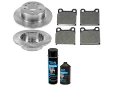 For 1986-1987 Mercedes 300SDL Brake Pad and Rotor Kit Rear 69971GHRH Brake Rotor