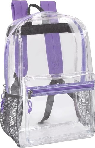 Clear Backpack Heavy Duty of Bookbag for Women Men 16" Transparent Large Back - Picture 13 of 13
