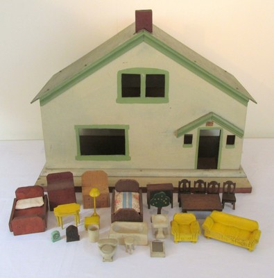 vintage wooden dollhouse