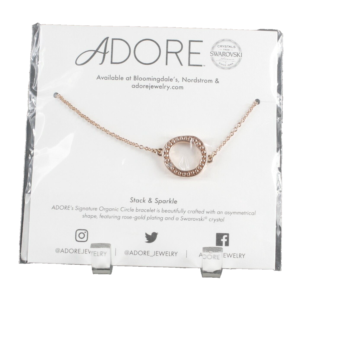 Adore NEW Rose Goldtone Stack Sparkle Swarovski Crystal  display picture 1