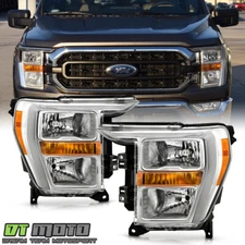 2021 2022 2023 Ford F150 Pickup Halogen Headlights Headlamp Left+Right 21 22 23
