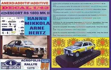 ANNEX DECAL 1/43 FORD ESCORT RS 1800 ROTHMANS H.MIKKOLA ACROPOLIS 1979 DnF (01)