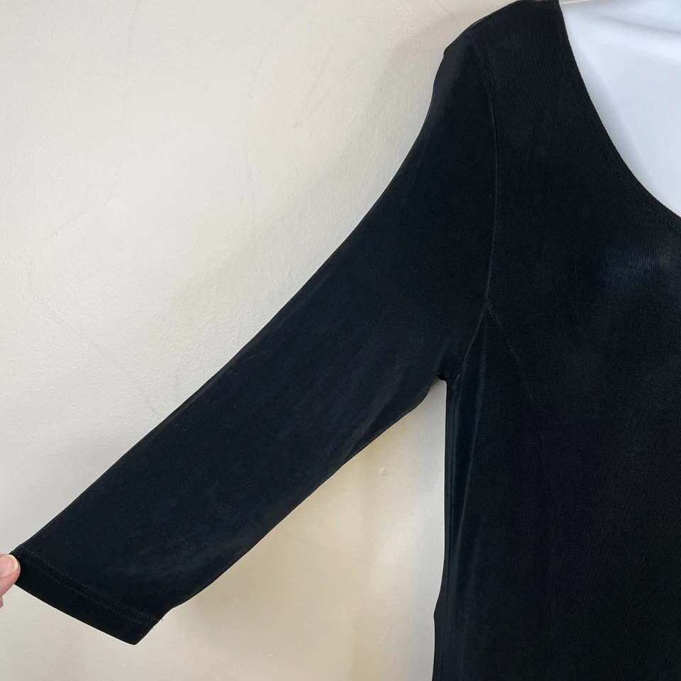 Kiara женщин Balletcore Midi путешествий платье размер L черный Flowy вязаная капсула нейтральный - Изображение 4 из 4