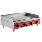 Avantco Chef Series Cag-48-Tg 48" Countertop Gas Griddle with Thermostatic Contr