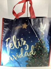 Rare~XXL “Feliz Navidad” Christmas Reusable Shopping Bag - TJ Maxx Brand New