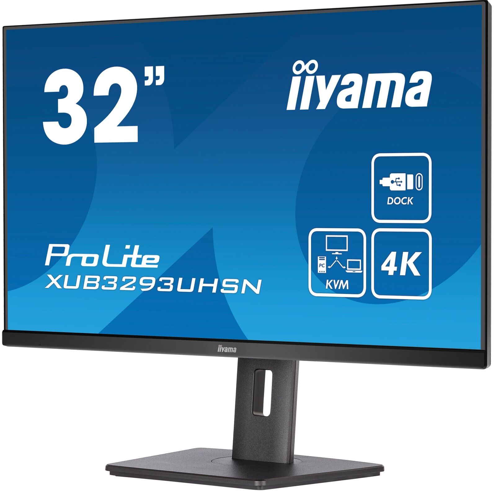 iiyama ProLite XUB3293UHSN-B5 80cm (31,5) 4K UHD IPS Monitor HDMIDPUSB-C 60Hz