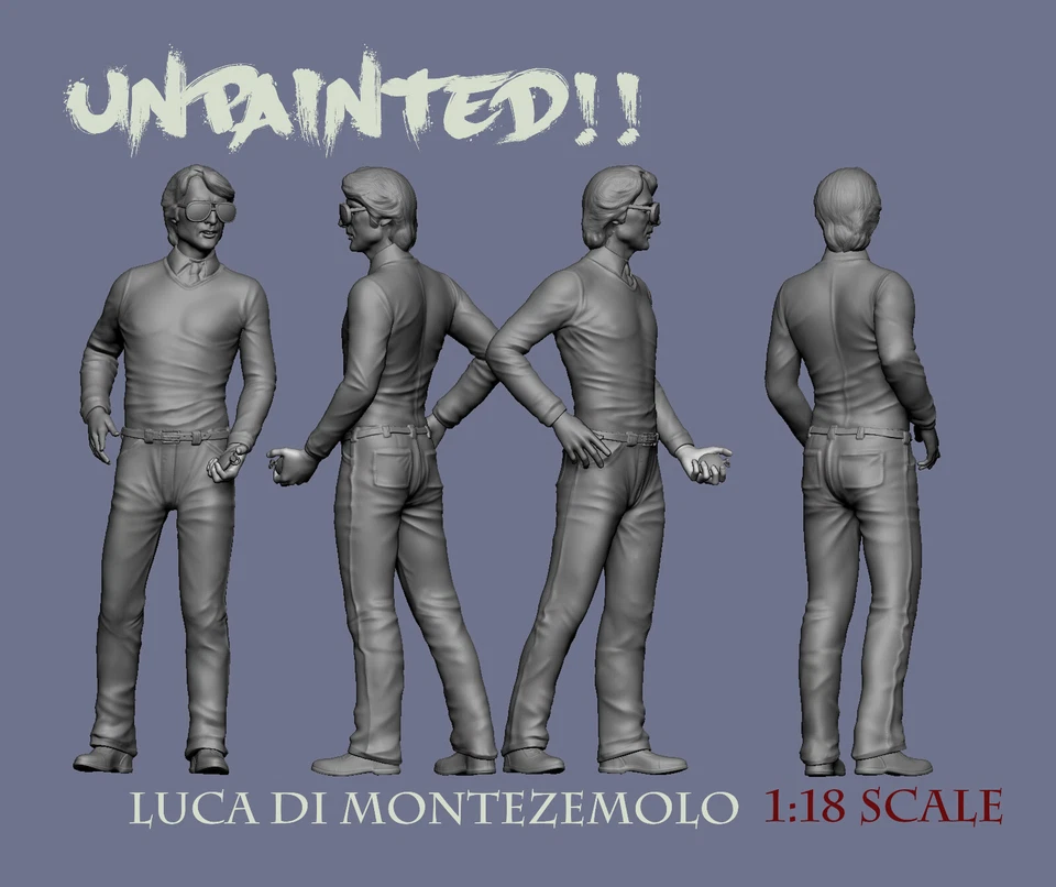 1/18 LUCA MONTEZEMOLO FERRARI RETROMODELLI MINICHAMPS NON DIPINTI REPLICHE GP - Immagine 3 di 4