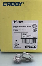 QTY 100 NEW ERICO CADDY 8P58SM COMBINATION CONDUIT HANGER 1/2" Push-In Clip