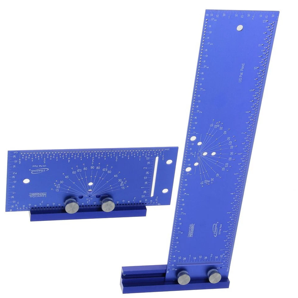 iGaging Marcado en T Regla Cuadrada Calibre Biselado Centro Buscador Set EZ Marcado Agujero Foto 3 de 4