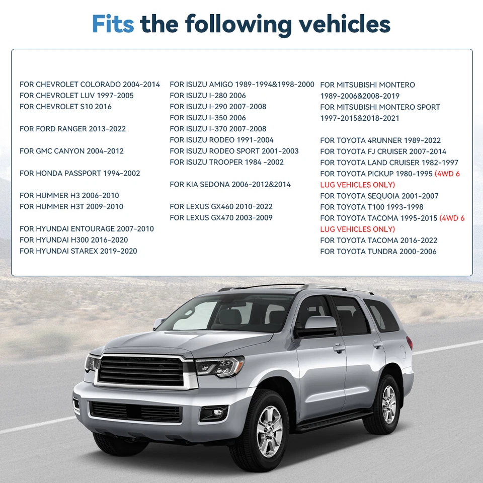 4 Pcs 2" Thick Wheel Spacers 6x5.5 12x1.5 For Mitsubishi Montero Sport 1997-2024 - Изображение 3 из 4