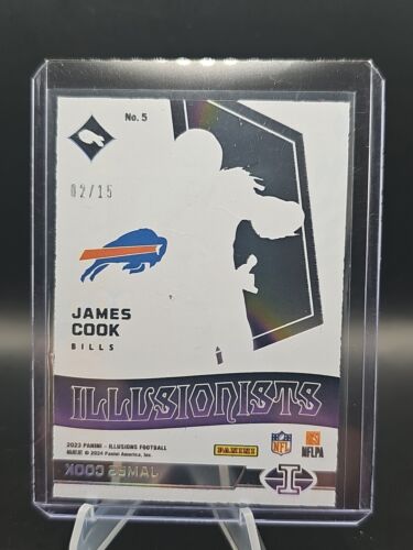 2023 Panini Illusions James Cook Illusionists Red and Blue /15 Buffalo Bills - Bild 2 von 2