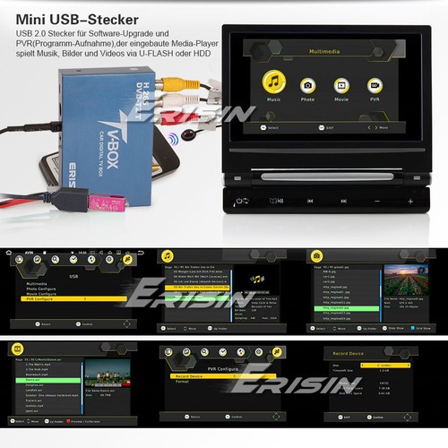 AUTO/KFZ Mobile HD DVB-T2/T Digital TV Empfänger HDMI H.265/264 MPEG-2/4 -ES336 - Bild 7 von 10
