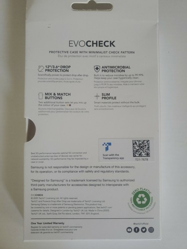 Samsung Galaxy S20+ Black EVO Check Phone Case Black - Picture 2 of 8