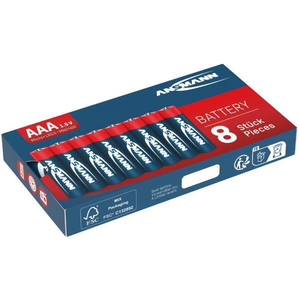 Thumbnail - 8 Ansmann Batterien Red Alkaline Micro Aaa 1,5 V 5015360