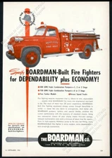 1953 Boardman fire engine truck Ness City Kansas photo vintage trade print ad