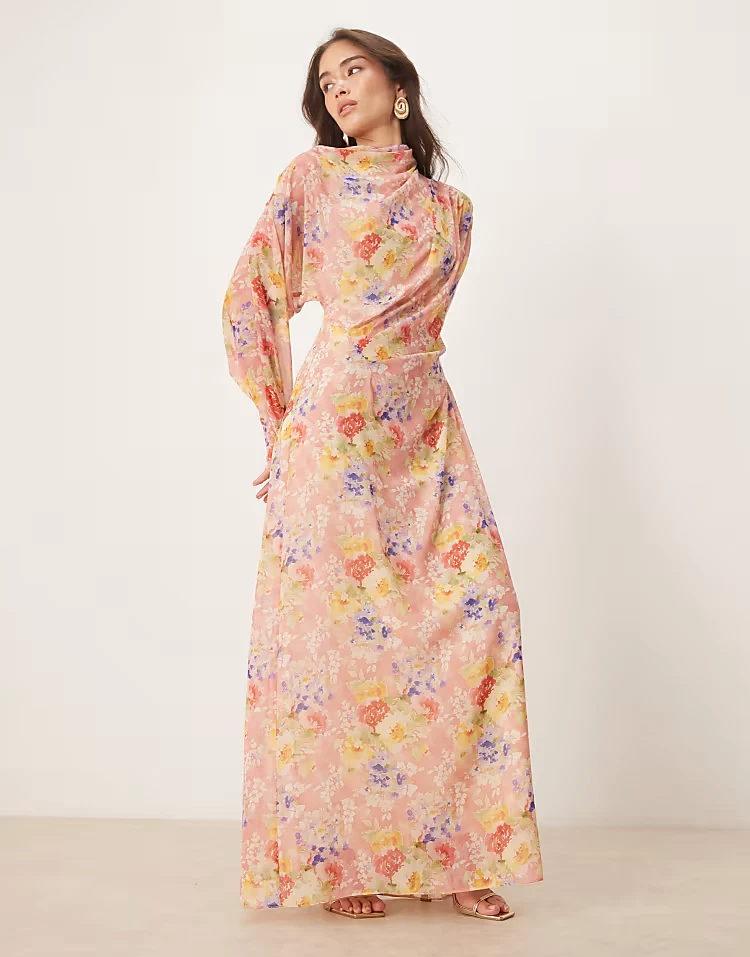 asos long dresses ASOS DESIGN statement applique lace fishtail maxi wedding dress