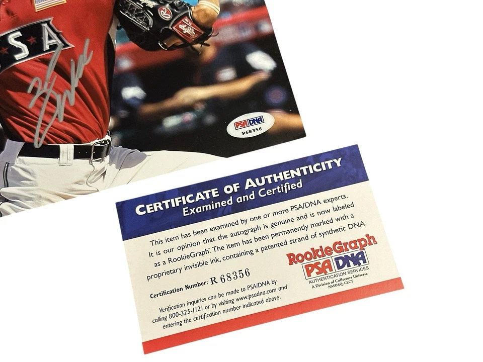 Zack Wheeler Signed 8x10 Baseball Photo Philadelphia Phillies PSA RG Rookie COA - Image 2 of 3