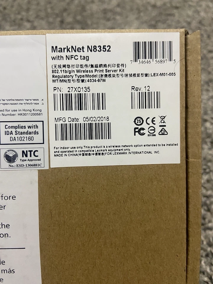 Lexmark MarkNet N8352 Wireless Print Server Plus NFC - 27X0135 - Image 2 of 4